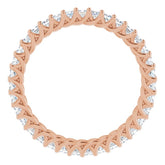 14K Rose 1 1/6 CTW Natural Diamond Eternity Band